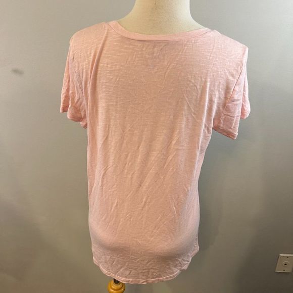 NWOT CASLON Rounded V-Neck T-Shirt in Pink Chintz (M)‎ - Picture 6 of 10